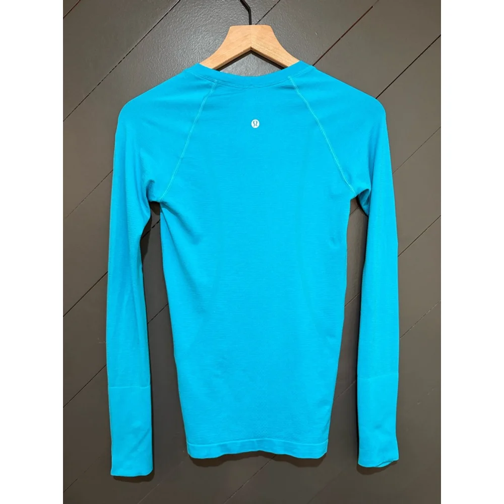 Women's Lululemon Swiftly Tech Long Sleeve Shirt 2.0 Race Length Oceanic SZ 4 - Picture 8 of 8